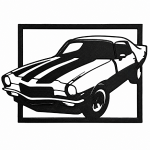 Quadro Decorativo Chevrolet Camaro 2ª Geração em Impressão 3D – Arte Automotiva de Parede Alto Detalhe, Carro Clássico,