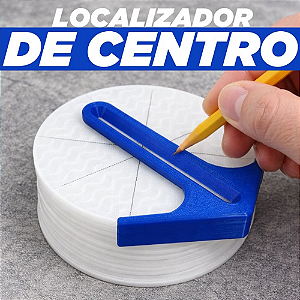 Localizador de Centro para Peças Circulares|Gabarito de Centralização 3D para Discos, Tubos e Chapas