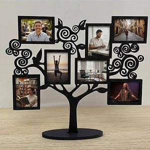Árvore Porta-Retratos Decorativa (Painel de Fotos de Família em Espiral)