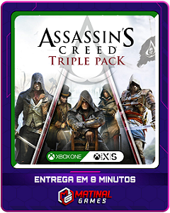 ASSASSINS CREED TRIPLE PACK -- XBOX ONE / SERIES X|S - MÍDIA DIGITAL
