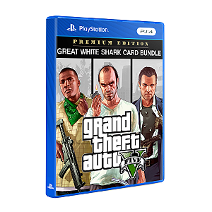 Bundle Grand Theft Auto V: Edição Premium & Pacote Tubarão-Branco - PS4