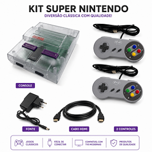 Mini Snes Cristal - 17mil jogos