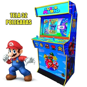 Fliperma Full 32 polegadas - Completo modelo Premium - Super Mario