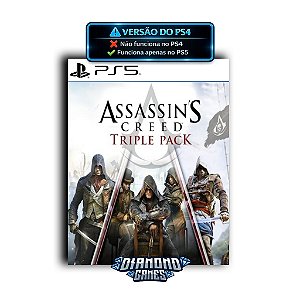 Assassin's Creed Triple Pack: Black Flag, Unity, Syndicate PS5 I VERSÃO DIGITAL