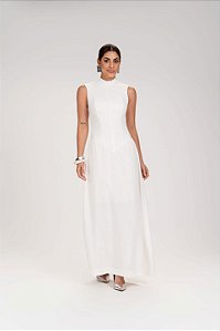 Vestido super Midi com tronco alongado