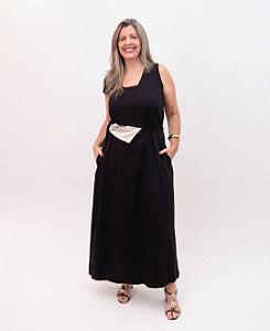Vestido Longo com Faixa