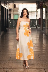 Vestido super Midi estampa Sol Nascente