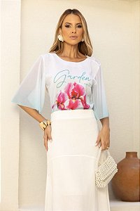 Blusa estampa mar de Íris