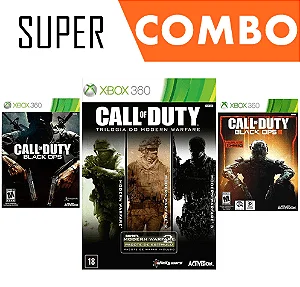 Combo Call of Duty 5 em 1 Xbox 360 Midia Digital