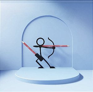 Porta Canetas Boneco Palito Arqueiro