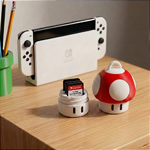 Case Cartucho Nintendo Switch power-Up Vermelho