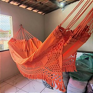 rede sol a sol croche industrial laranja