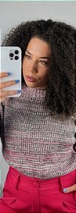 Blusa Linho Inverno Mix de Cores - Tam. Único - Veste do 36 ao 40