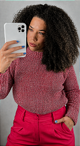 Blusa Linho Inverno Mix de Cores - Tam. Único - Veste do 36 ao 40