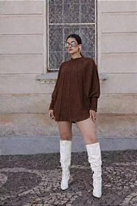 Poncho de Tricô Feminino