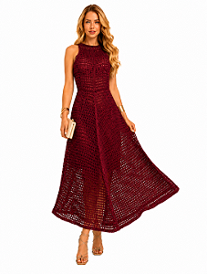 Vestido Lumaya em Tricot Rendado Modal Premium