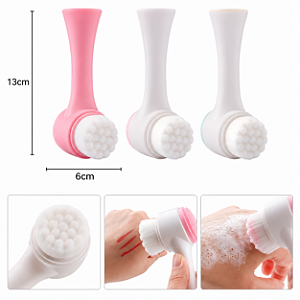 Escova de limpeza facial dupla face manual