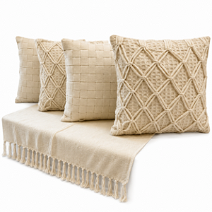 Capas de almofada de algodão artesanais em estilo boho chic