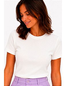 T- shirt Malha Canelada