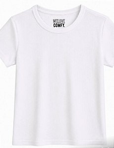 T- shirt Malha Canelada