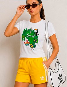 T- shirt canelada Brasil é Samba
