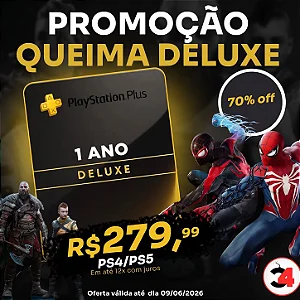 PlayStation Plus Deluxe 12 meses PS4/PS5 - Mídia Digital