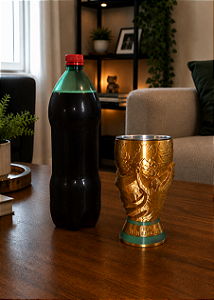 Taça da Copa com Copo Inox 500ml Porta Petisco
