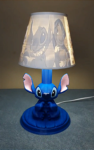 Luminária Abajur 3D personalizada do Stitch litofania Decoração para quarto infantil