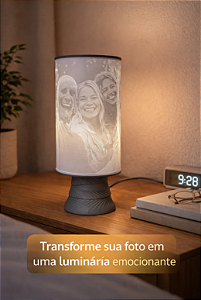 Luminária Personalizada com Foto – Litofania 3D LED – Presente Dia das Mães, Namorados e Aniversário