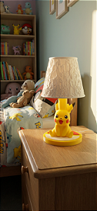 Luminária Abajur 3D personalizada do Pikachu Pokemon litofania Decoração para quarto infantil