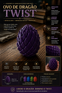 🐉 Ovo de Dragão Twist Articulado 3D – Antiestresse e Decoração