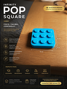 Infinity Pop Square – Brinquedo Sensorial Antiestresse em Impressão 3D
