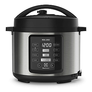 Panela De Pressão Elétrica Electrolux Por Rita Lobo 5l Preta Experience Digital (pcc15) 220v