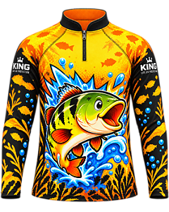 CAMISETA DE PESCA KING BRASIL COM PROTEÇÃO UV 50+ INFANTIL - TUCUNARÉ - KD00758