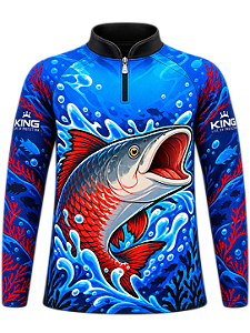 CAMISETA DE PESCA KING BRASIL COM PROTEÇÃO UV 50+ INFANTIL - PIRARUCU - KD00759