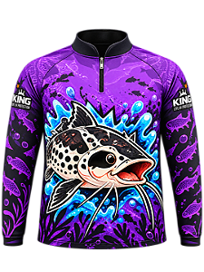 CAMISETA DE PESCA KING BRASIL COM PROTEÇÃO UV 50+ INFANTIL - PINTADO- KD00762