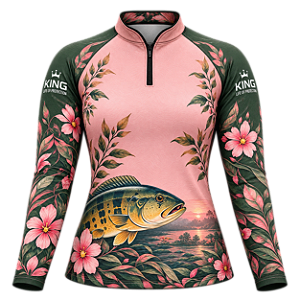 CAMISETA DE PESCA FEMININA TUCUNARÉ MEMÓRIAS DO RIO UV 50+ | KING – KD00808