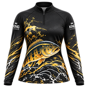 CAMISETA DE PESCA FEMININA TUCUNARÉ RASTROS DO RIO UV 50+ | KING – KD00813