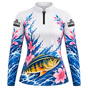 CAMISETA DE PESCA FEMININA TUCUNARÉ BELEZA SELVAGEM UV 50+ | KING – KD00814