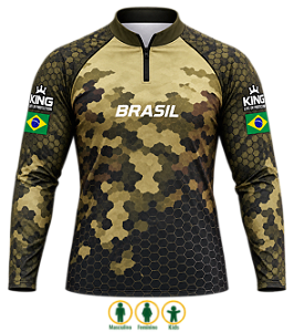 CAMISETA CAMUFLADA BRASIL UV 50+ | KING - KD01072