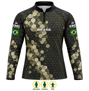 CAMISETA CAMUFLADA HEXÁGONOS UV 50+ | KING - KD01073