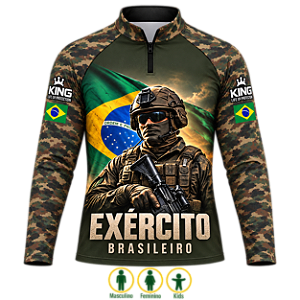 CAMISETA CAMUFLADA EXÉRCITO BRASILEIRO UV 50+ | KING - KD01076