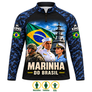 CAMISETA CAMUFLADA MARINHA DO BRASIL UV 50+ | KING - KD01077
