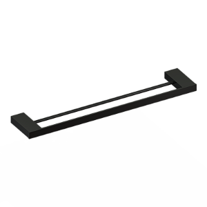 Toalheiro Duplo 60Cm Unique Preto Fosco - 09.UQ02.PF