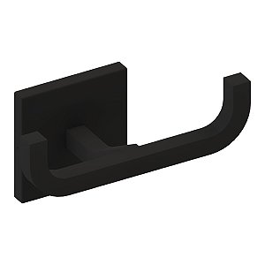 Cabide Duplo Reto Quada Preto Fosco - 05.QD04.PF