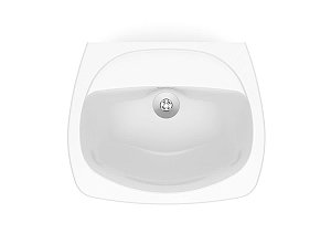 Lavatório Para Coluna 525X425 Furo Central Sem Ladrão Thema