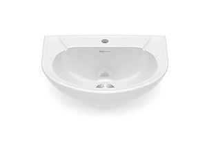 Lavatório Para Coluna 470X385 Furo Central Sem Ladrão Flamingo