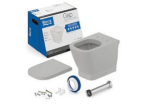 Kit Bacia Convencional, Assento Termofixo Com Queda Amortecida E Complementos De Instalação Gap - C323727012