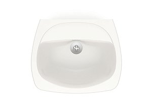 Lavatório Para Coluna 525X425 Furo Central Sem Ladrão Thema