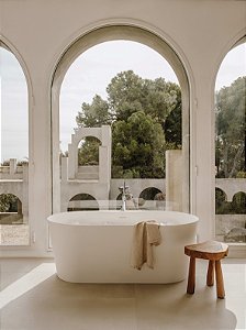 Banheira De Stonex Oval Raina Beige - A2484660B0